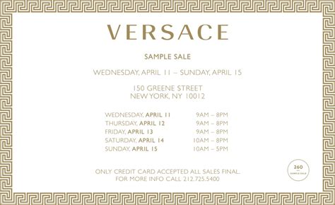 versace sample sale 2024 locations usa|Versace Sample Sale .